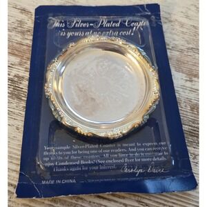 Readers Digest 1988 Silver Plated Coaster Vintage Promotional Sample Sealed